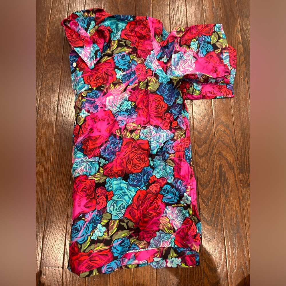Men's Versace Floral Button-down Shirt (1/2 set)